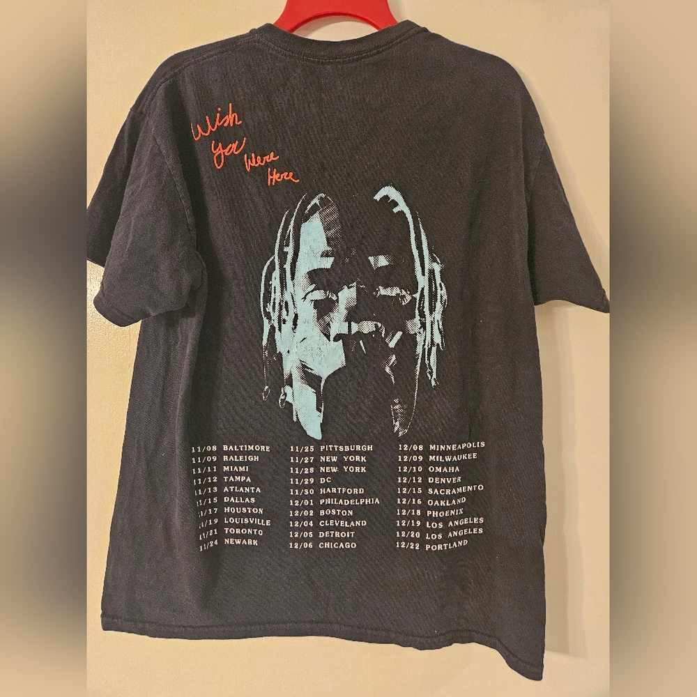 ❣️handmade Travis Scott Astroworld 2018 Wish You Were Here Tour Shirt Medium - Picture 10 of 11
